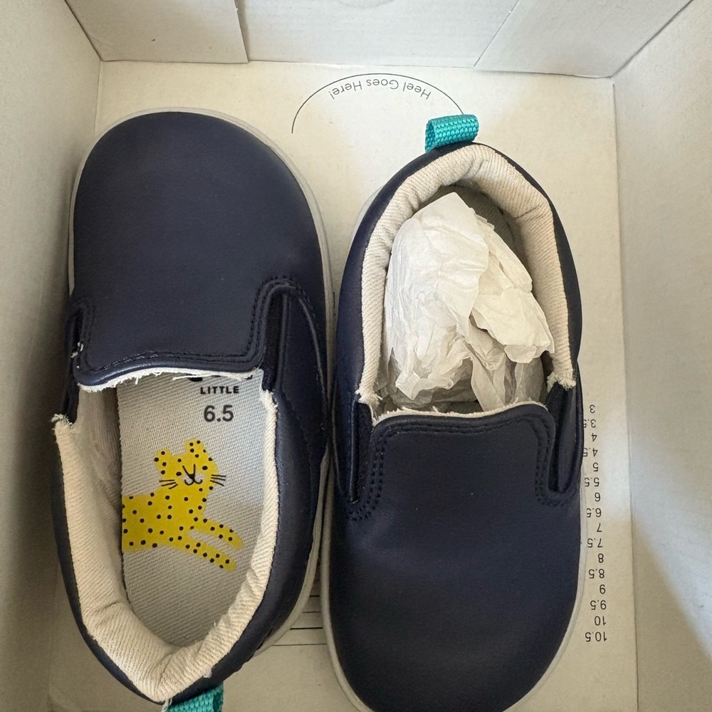 Kids Navy Slip-On Shoes